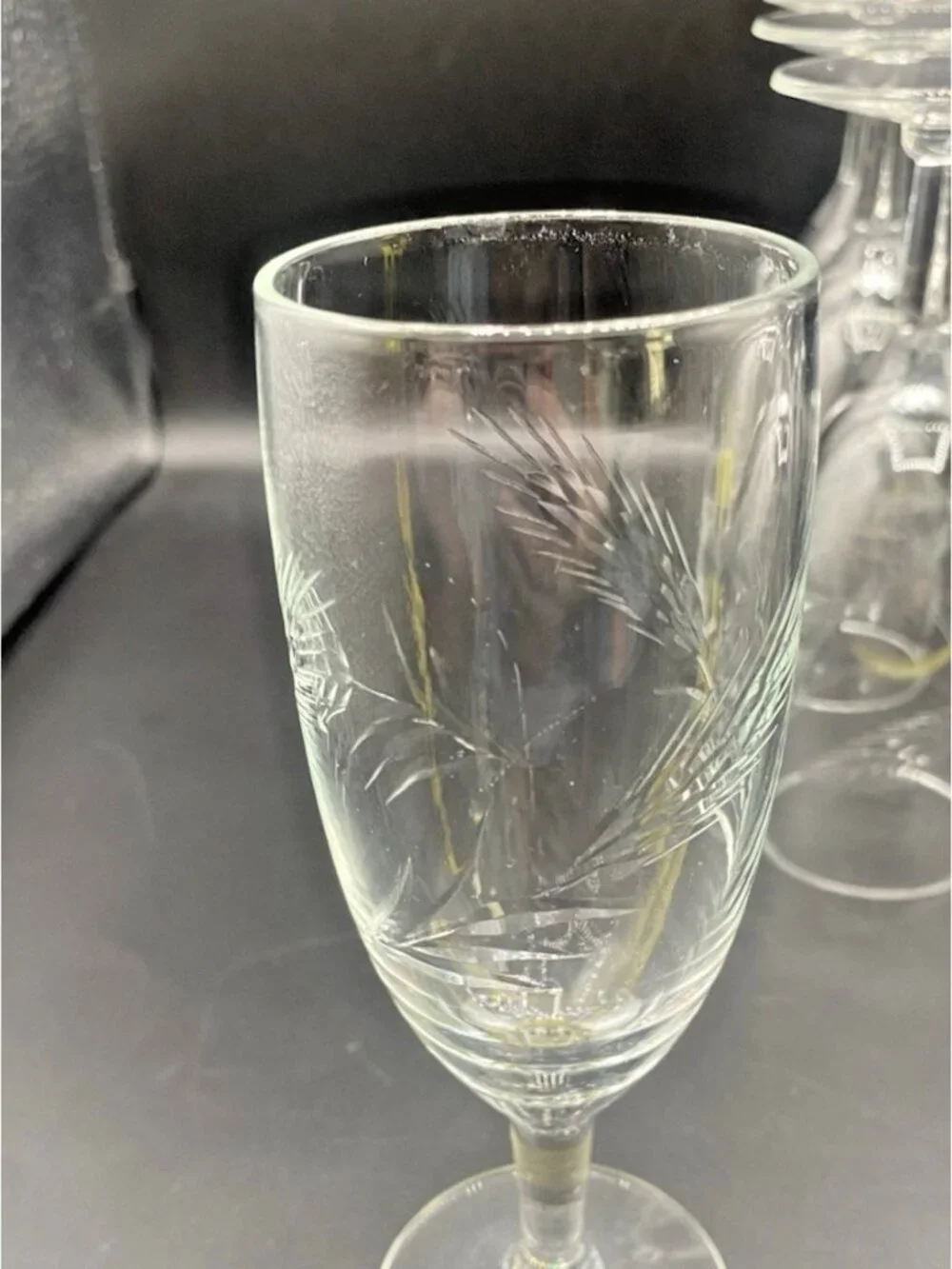 Vintage Wheat Whiskey Sour Juice Glasses Set Of 5 MCM Blown Glass Barware